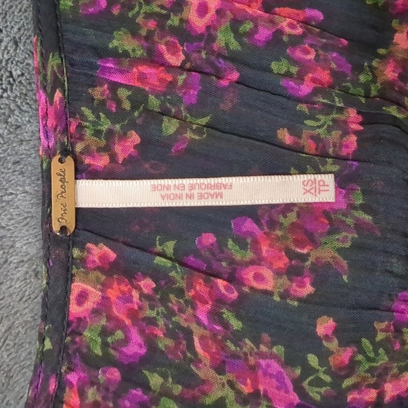 Free People Daisy Fields Sheer Floral Maxi Tunic Dress Size XS - Picture 6 of 10